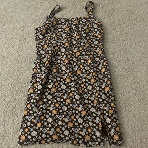 Hollister Brown Floral Mini Dress